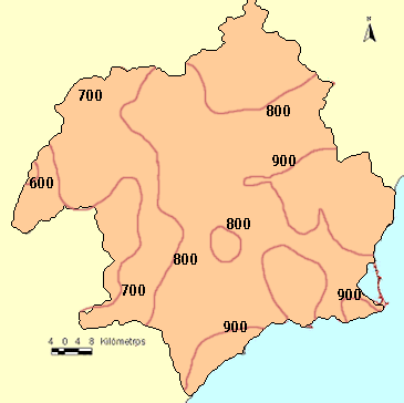 ETP potencial en mm/año. Fuente: PHCS