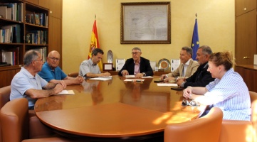 El presidente de la Confederación Hidrografica del Segura recibe al alcalde de Lorca  